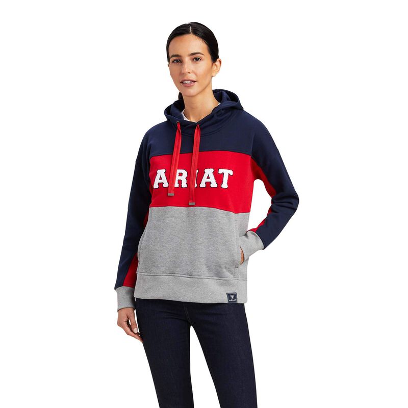 Sudadera Con Capucha Ariat Rabere Team Azul Marino/Rojas/Gris Mujer - Chile 654-QEMWPF